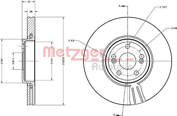 Metzger 6110349 - Тормозной диск unicars.by