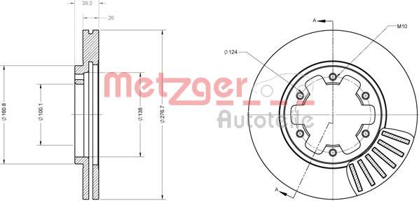 Metzger 6110357 - Тормозной диск unicars.by