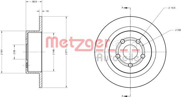 Metzger 6110374 - Тормозной диск unicars.by