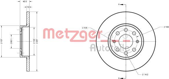 Metzger 6110246 - Тормозной диск unicars.by