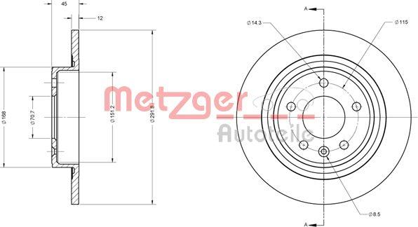 Metzger 6110247 - Тормозной диск unicars.by