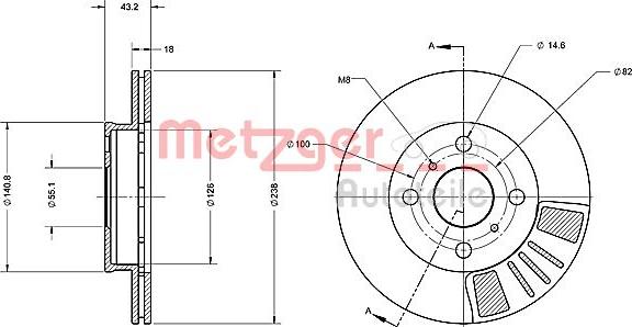 Metzger 6110269 - Тормозной диск unicars.by