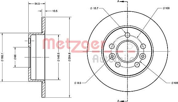 Metzger 6110273 - Тормозной диск unicars.by