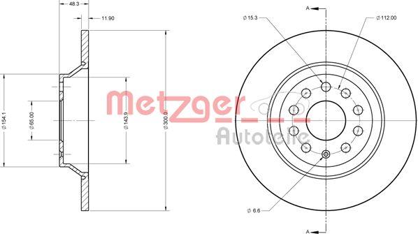 Metzger 6110747 - Тормозной диск unicars.by