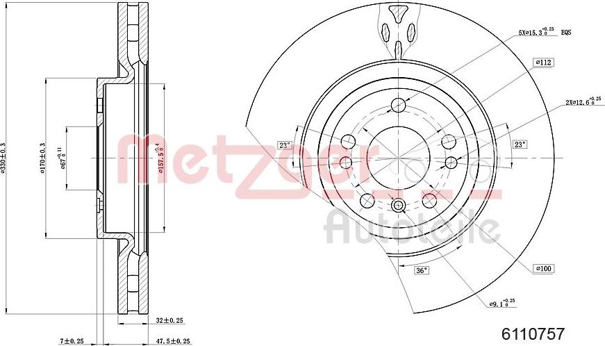 Metzger 6110757 - Тормозной диск unicars.by