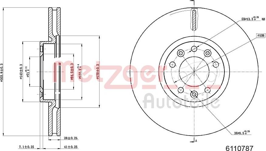 Metzger 6110787 - Тормозной диск unicars.by