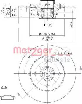 Metzger 6110724 - Тормозной диск unicars.by