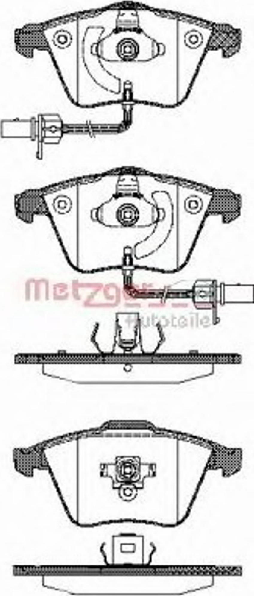 Metzger 0964.12 - Тормозные колодки, дисковые, комплект unicars.by