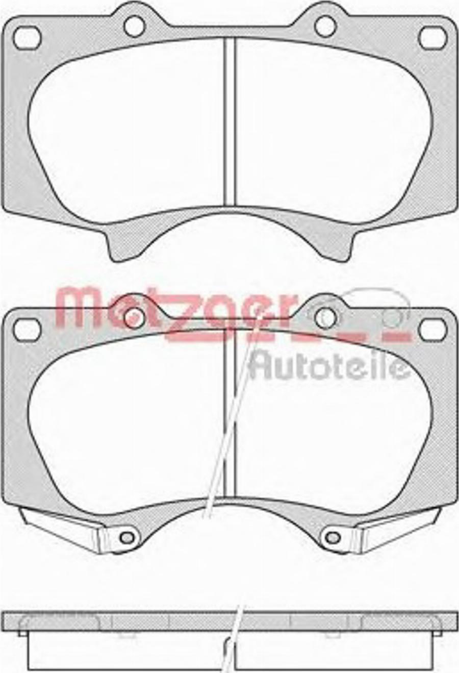 Metzger 0988.00 - Тормозные колодки, дисковые, комплект unicars.by