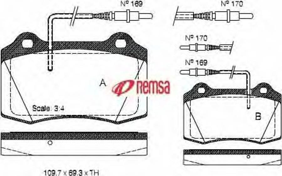 Metzger 043414 - Тормозные колодки, дисковые, комплект unicars.by