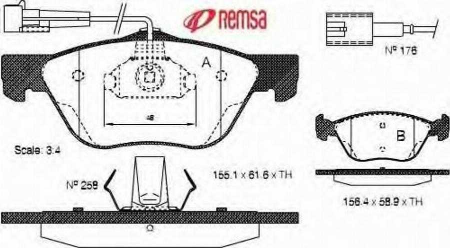 Metzger 058902 - Тормозные колодки, дисковые, комплект unicars.by