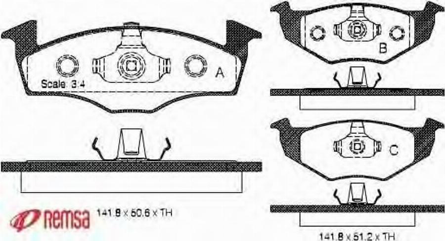 Metzger 0609.00 - Тормозные колодки, дисковые, комплект unicars.by