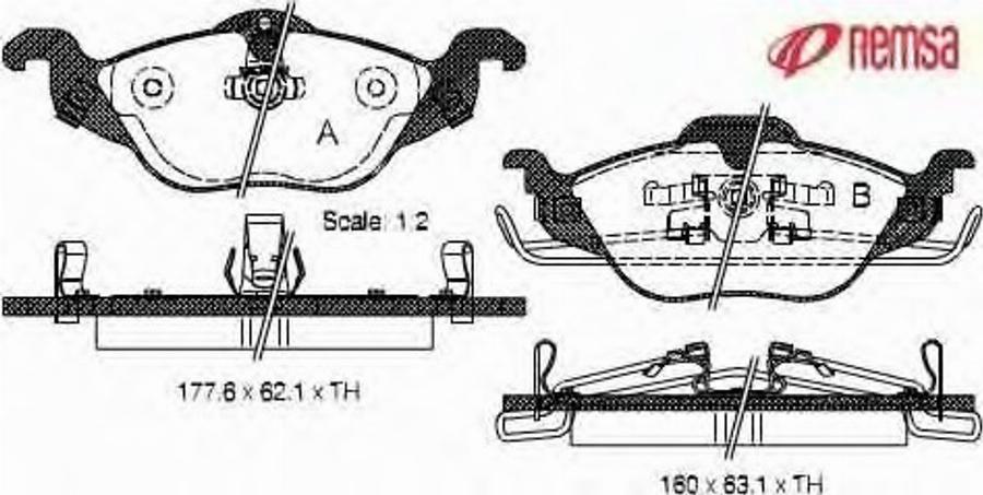 Metzger 068402 - Тормозные колодки, дисковые, комплект unicars.by