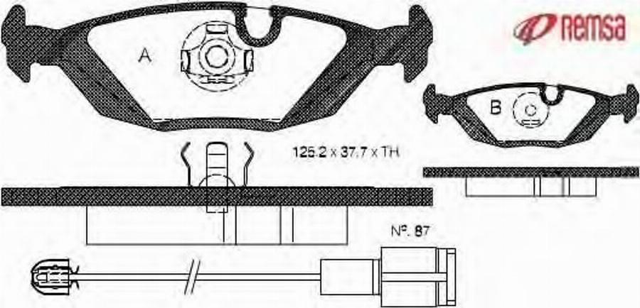 Metzger 015500 - Тормозные колодки, дисковые, комплект unicars.by