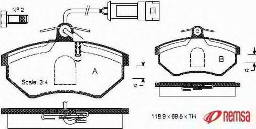 Metzger 0134.02 - Тормозные колодки, дисковые, комплект unicars.by