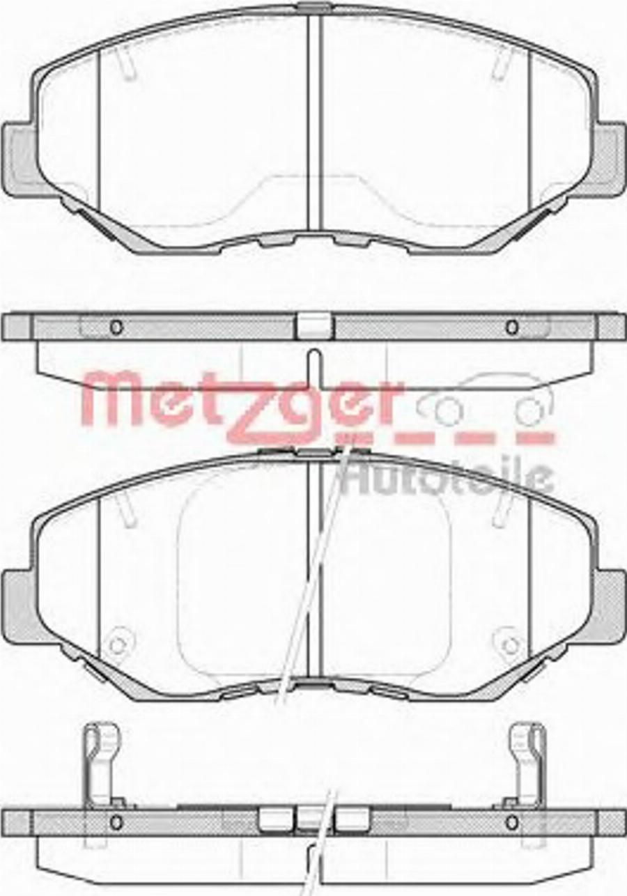 Metzger 089900 - Тормозные колодки, дисковые, комплект unicars.by