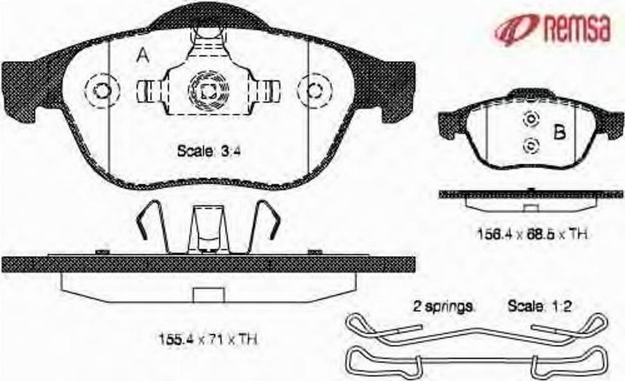 Metzger 0843.00 - Тормозные колодки, дисковые, комплект unicars.by