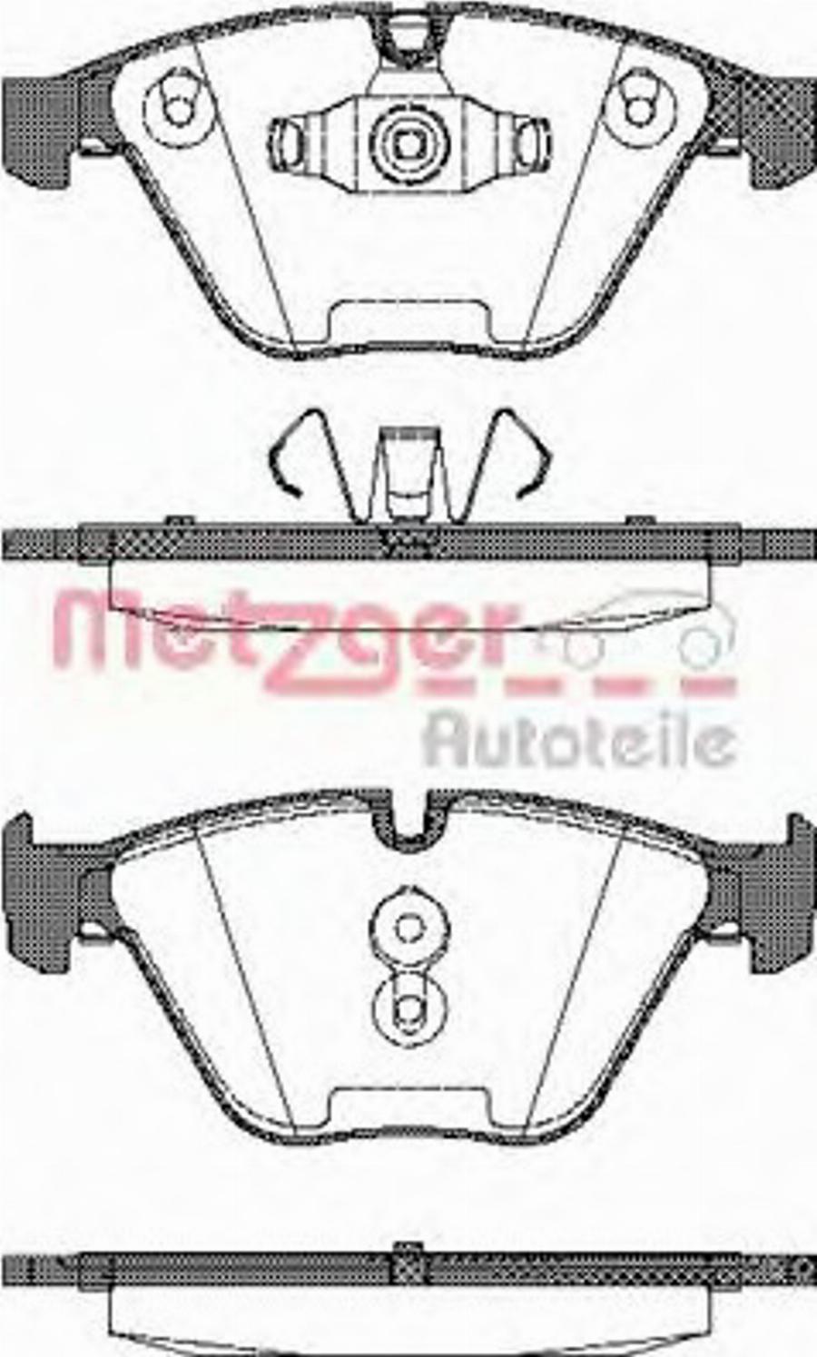 Metzger 0857.10 - Тормозные колодки, дисковые, комплект unicars.by