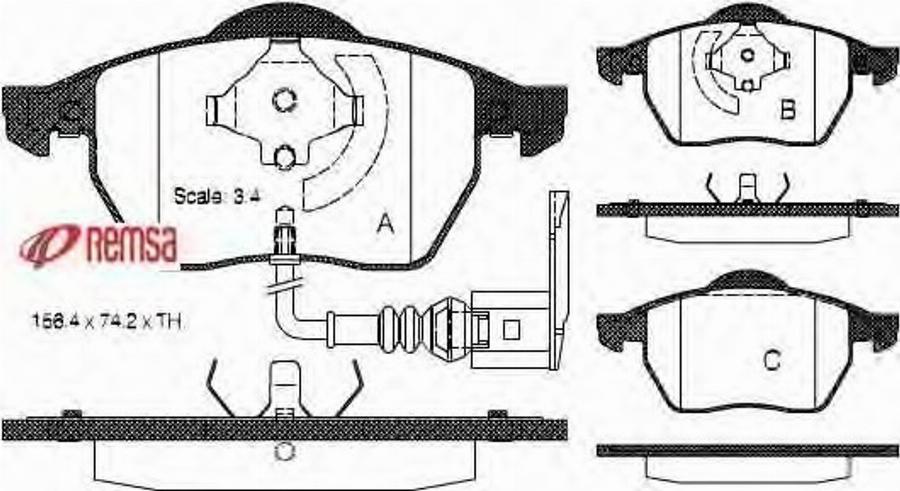 Metzger 0390.41 - Тормозные колодки, дисковые, комплект unicars.by