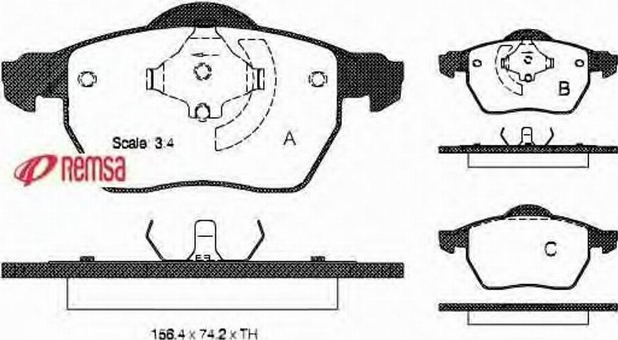 Metzger 039050 - Тормозные колодки, дисковые, комплект unicars.by