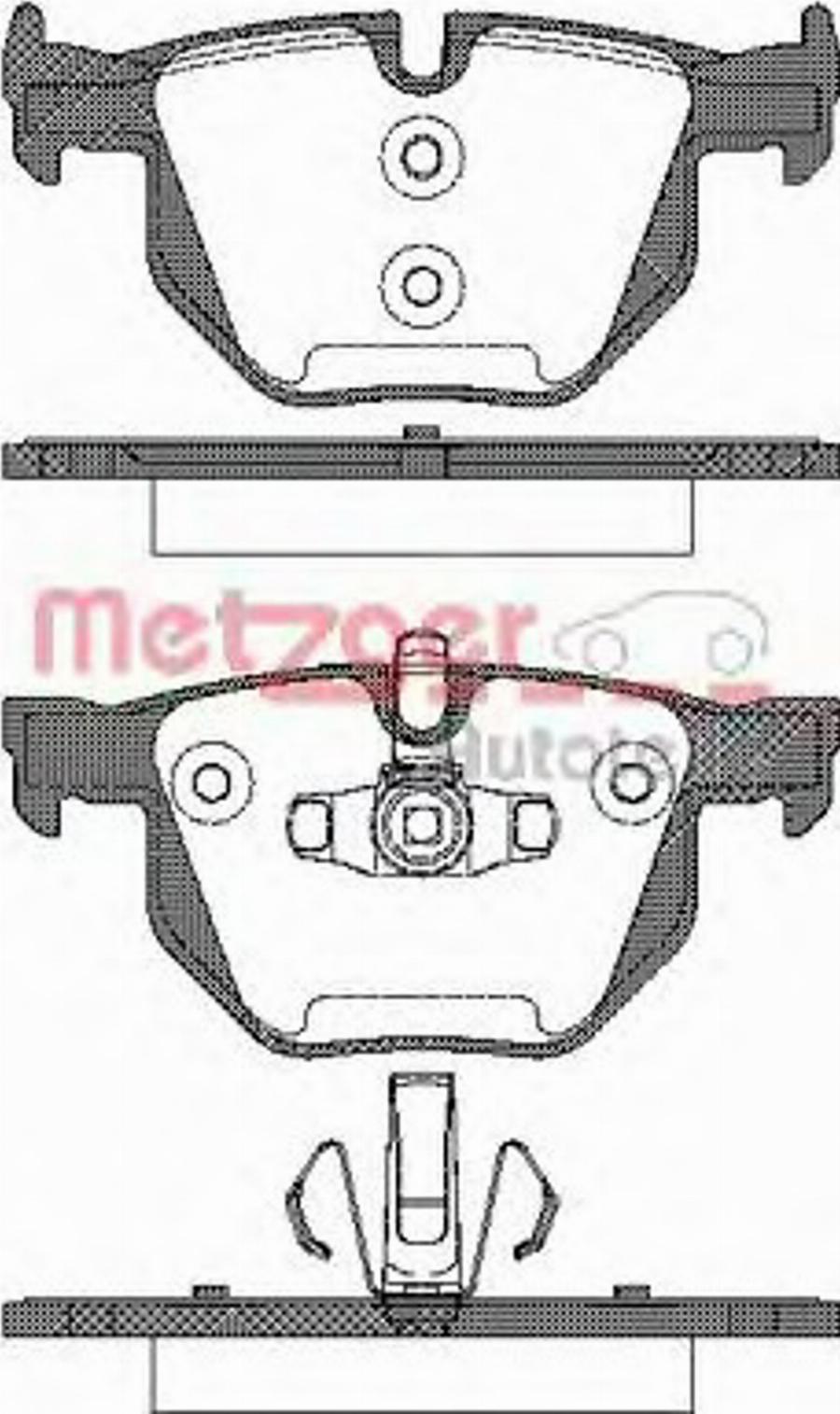 Metzger 038170 - Тормозные колодки, дисковые, комплект unicars.by