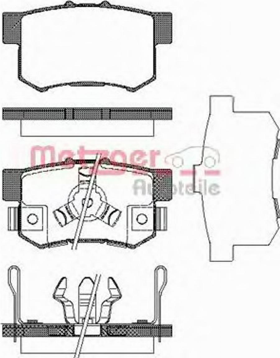 Metzger 032504 - Тормозные колодки, дисковые, комплект unicars.by