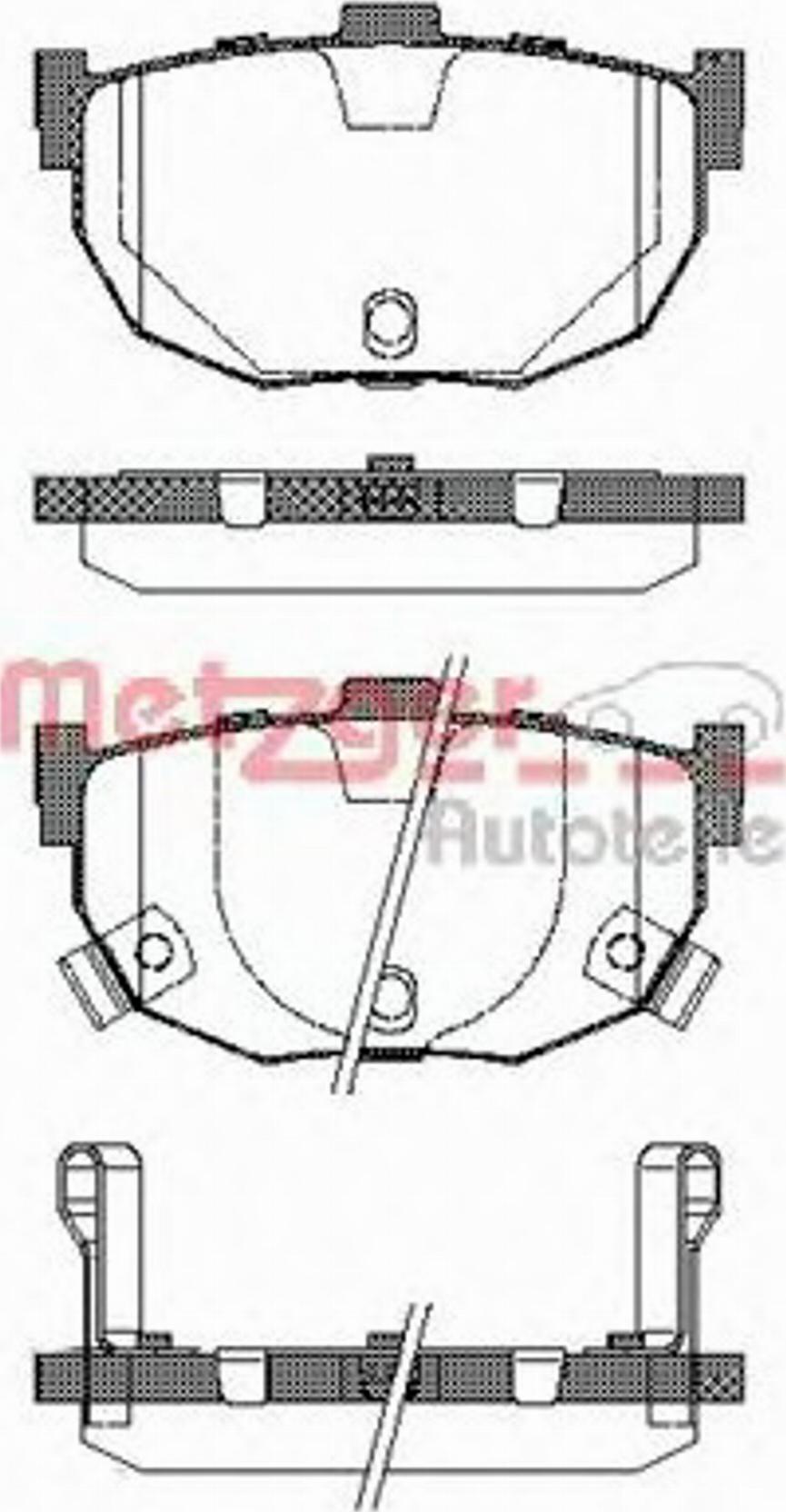 Metzger 029422 - Тормозные колодки, дисковые, комплект unicars.by