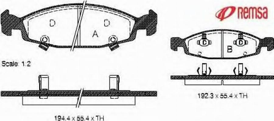 Metzger 0736.02 - Тормозные колодки, дисковые, комплект unicars.by