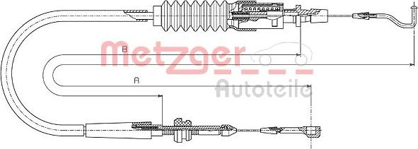 Metzger 14.4304 - Тросик газа unicars.by