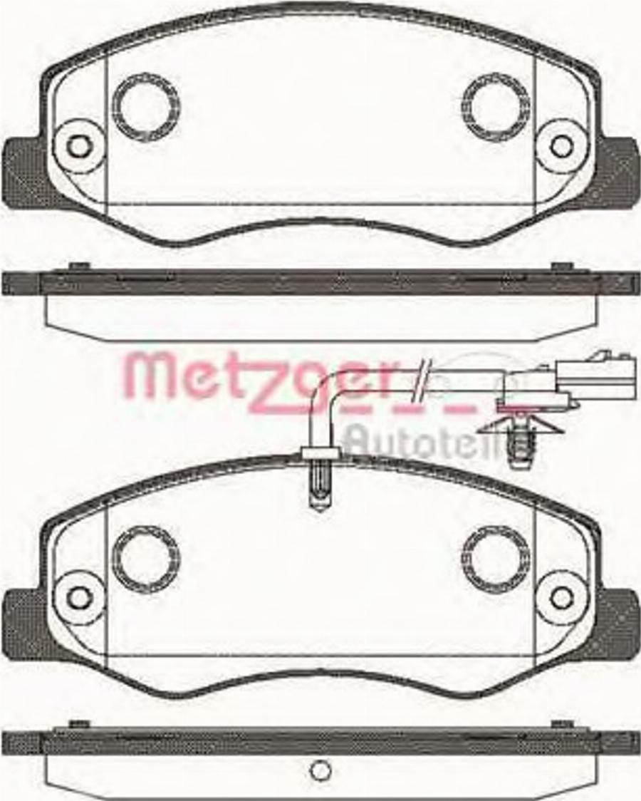 Metzger 144201 - Тормозные колодки, дисковые, комплект unicars.by