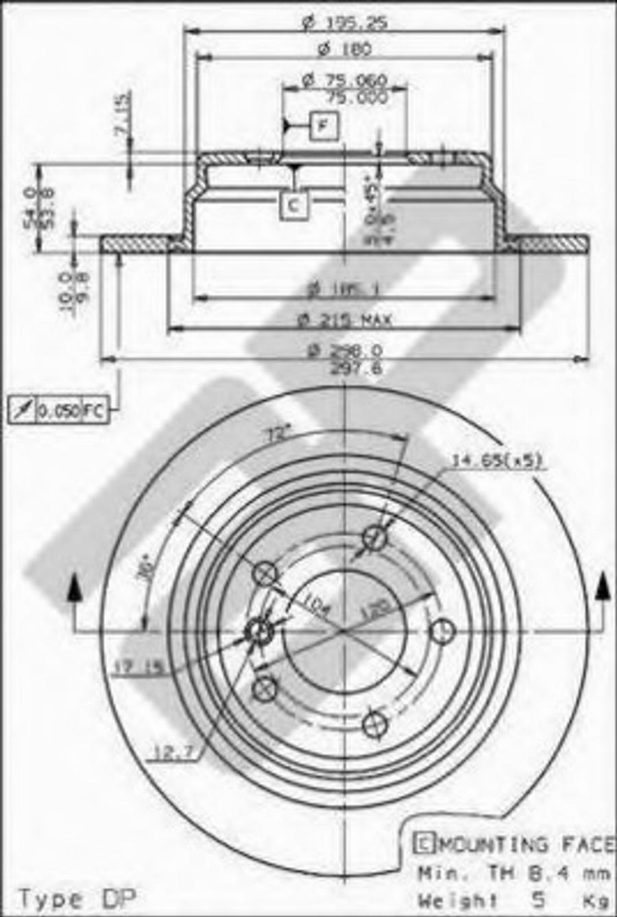 Metzger 14642V - Тормозной диск unicars.by