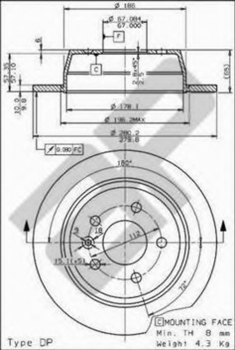 Metzger 14654 - Тормозной диск unicars.by