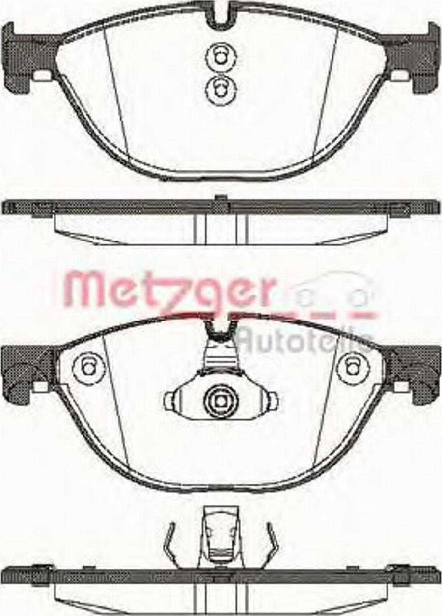 Metzger 1414.00 - Тормозные колодки, дисковые, комплект unicars.by