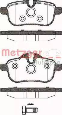 Metzger 1170783 - Тормозные колодки, дисковые, комплект unicars.by