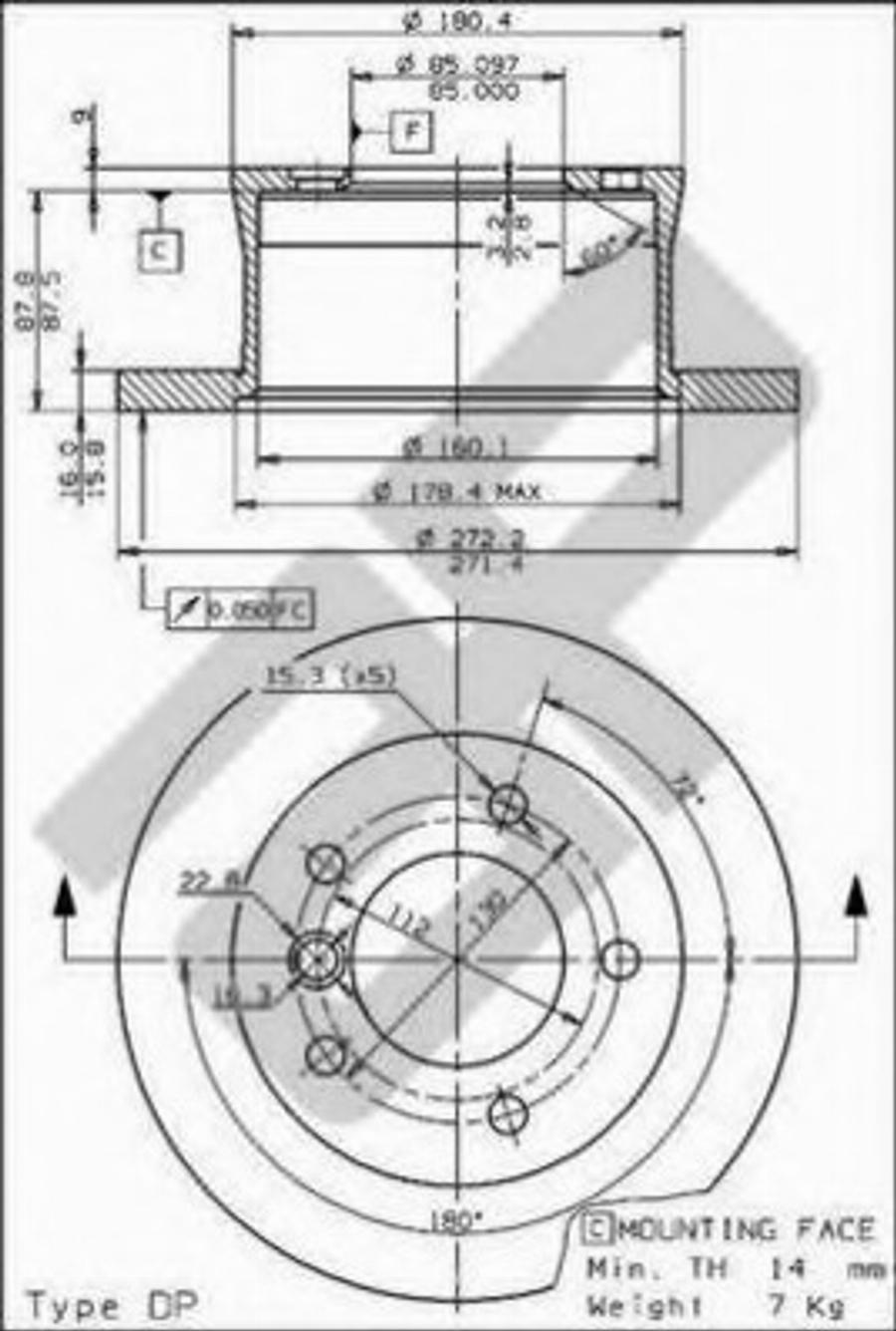 Metzger 14812 - Тормозной диск unicars.by