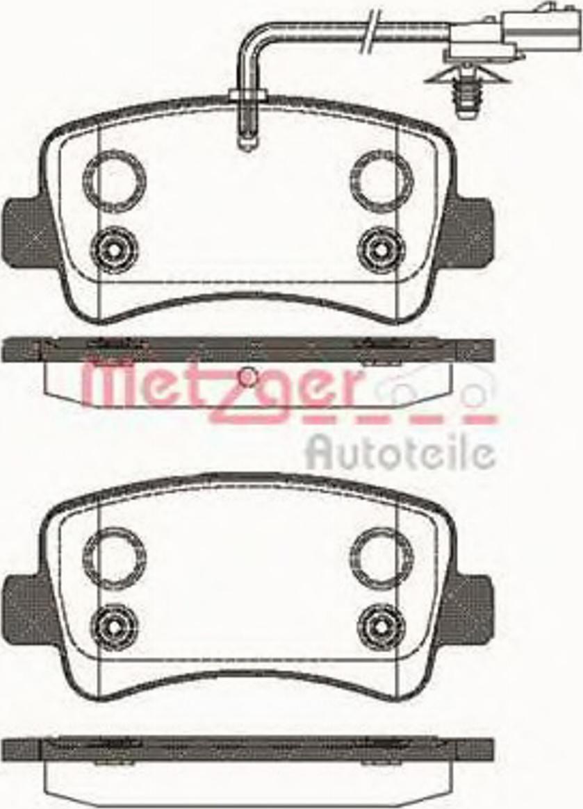 Metzger 1439.01 - Тормозные колодки, дисковые, комплект unicars.by