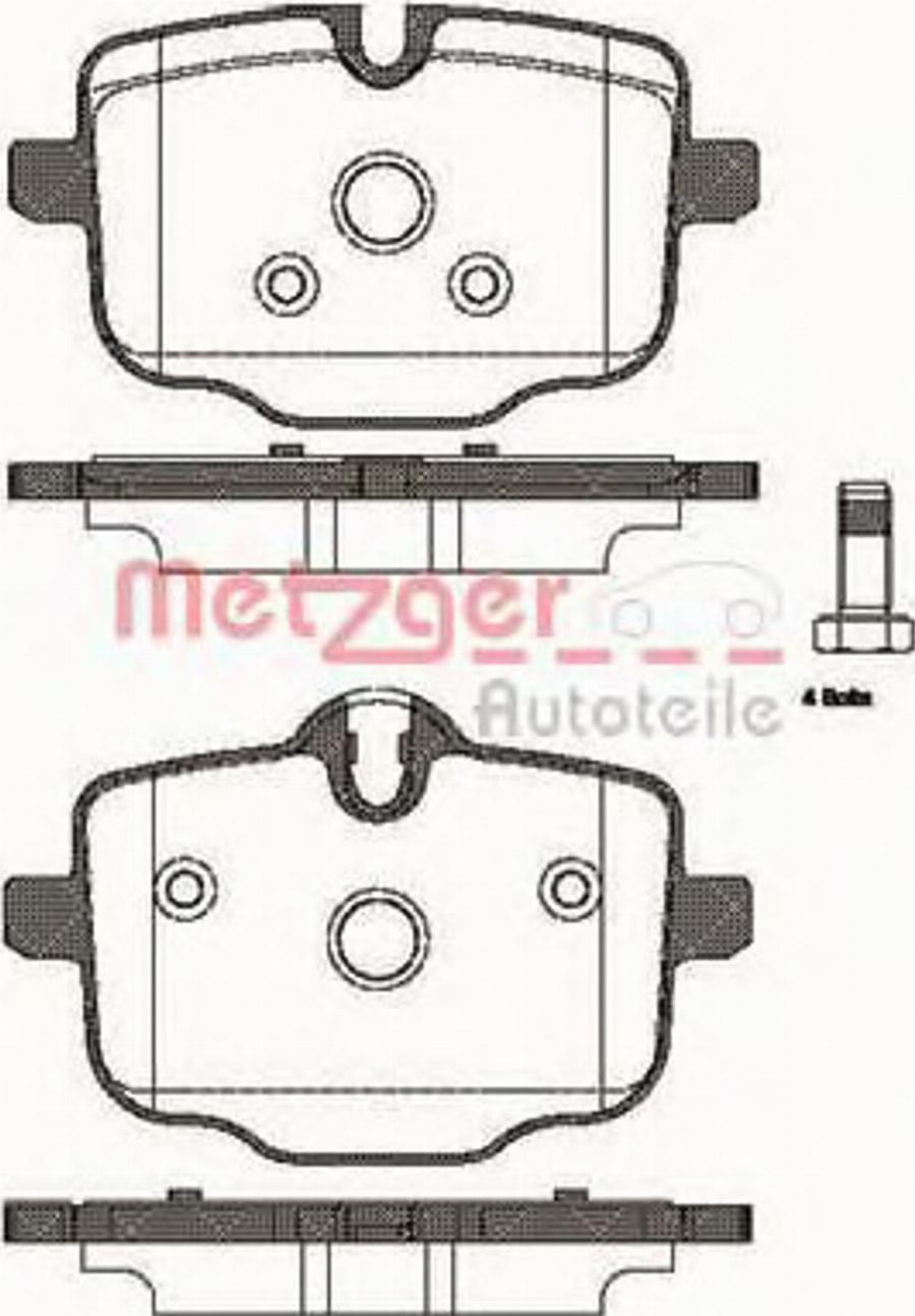 Metzger 143300 - Тормозные колодки, дисковые, комплект unicars.by