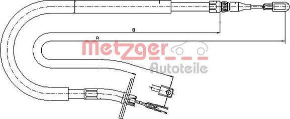 Metzger 10.9875 - Тросик, cтояночный тормоз unicars.by