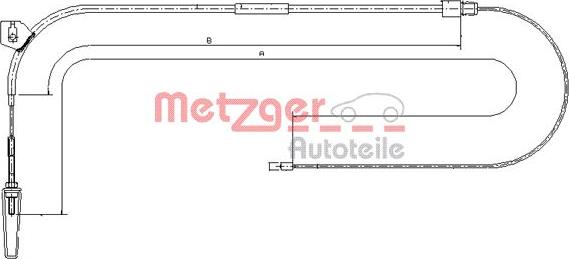 Metzger 10.9331 - Тросик, cтояночный тормоз unicars.by