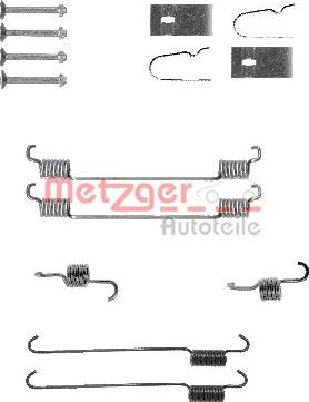 Metzger 105-0007 - Комплектующие, барабанный тормозной механизм unicars.by