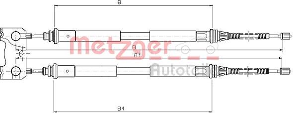 Metzger 10.5355 - Тросик, cтояночный тормоз unicars.by