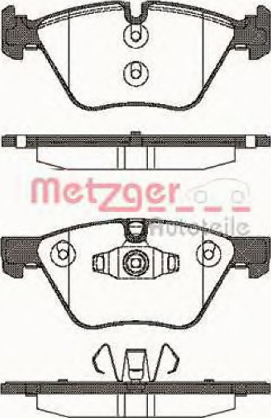 Metzger 105210 - Тормозные колодки, дисковые, комплект unicars.by