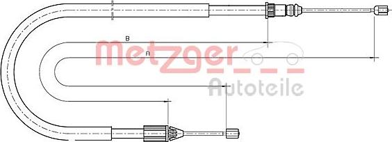 Metzger 10.6699 - Тросик, cтояночный тормоз unicars.by