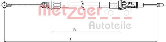 Metzger 10.6854 - Тросик, cтояночный тормоз unicars.by