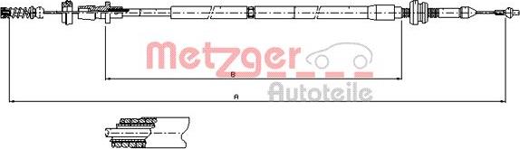 Metzger 10.0904 - Тросик газа unicars.by