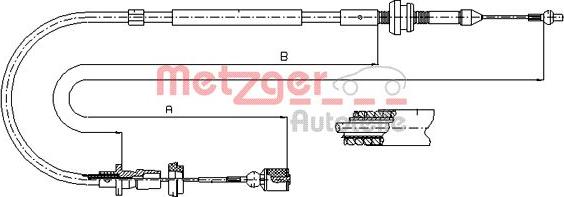 Metzger 10.0861 - Тросик газа unicars.by