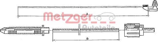 Metzger 10.0381 - Тросик газа unicars.by