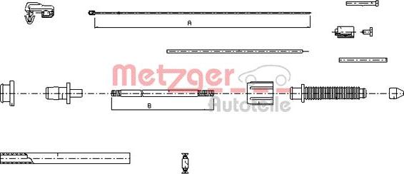 Metzger 10.0382 - Тросик газа unicars.by