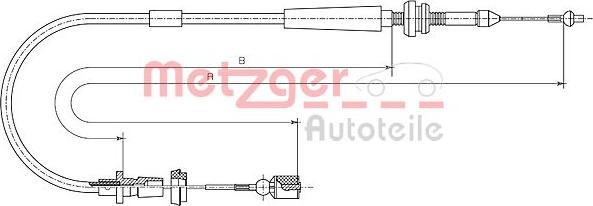 Metzger 10.1011 - Тросик газа unicars.by