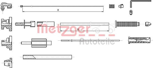 Metzger 10.1179 - Тросик газа unicars.by